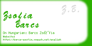 zsofia barcs business card